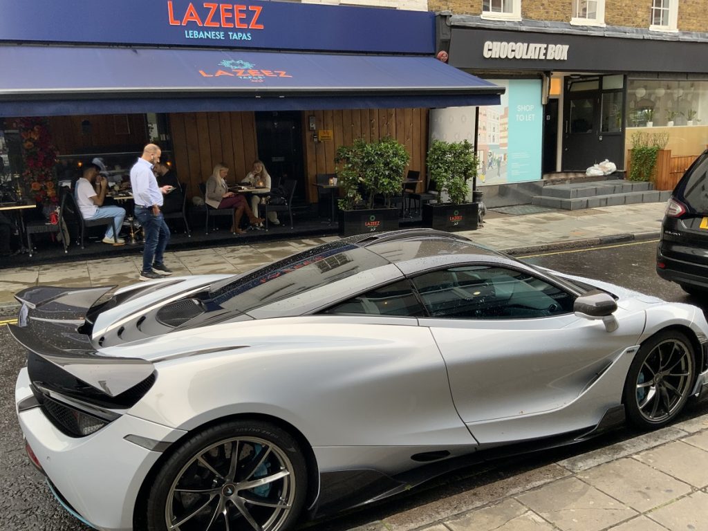 McLaren outside Lazeez