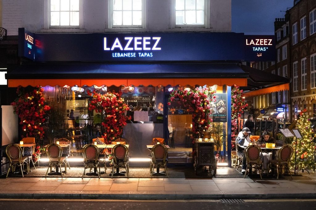 Lazeez Duke Steet Terrace at night